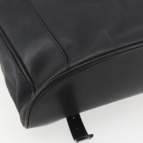 BALLY Backpack Leather Black Gold Auth ka1313 main image 4